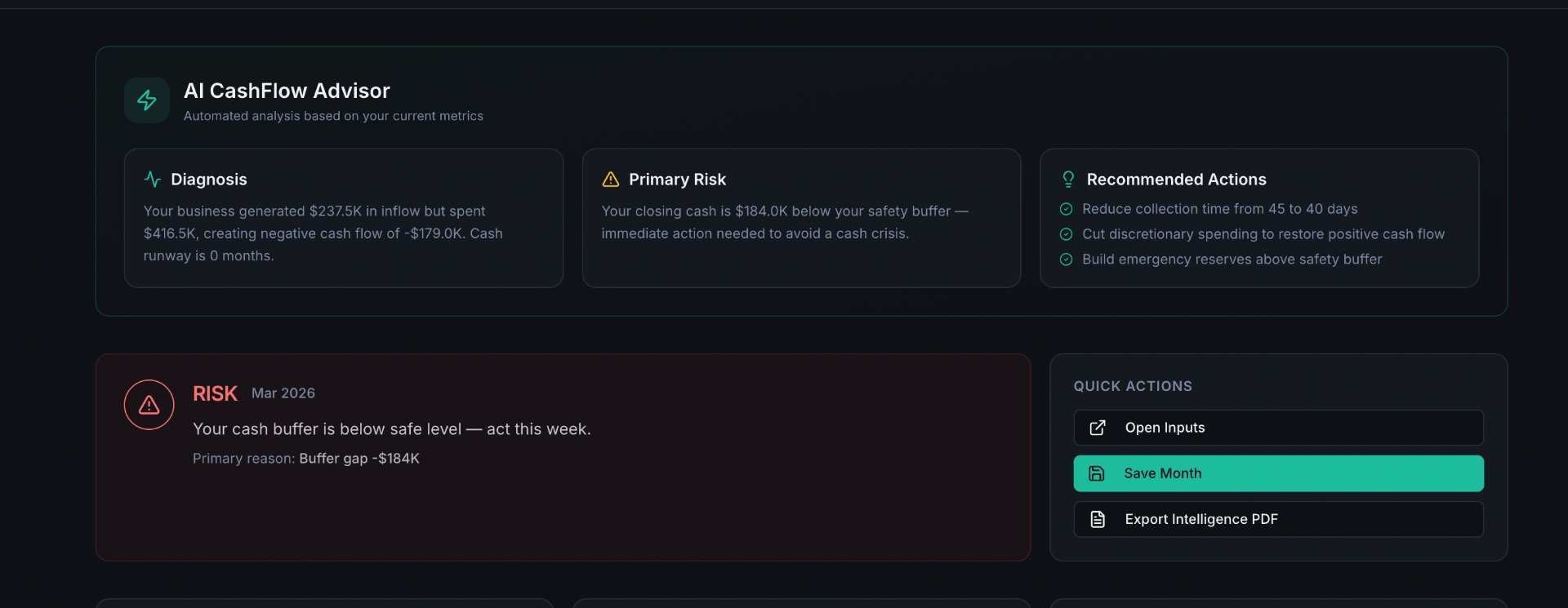 AI CashFlow Advisor
